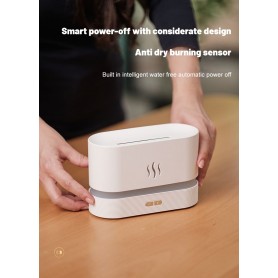 DrPhone Atmosphere1 – Aroma Luchtbevochtiger – Stille Rustgevende Luchtbevochtiger Met Ledverlichting - Wit