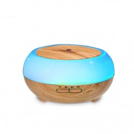 DrPhone Atmosphere2 - Aroma Luchtbevochtiger – Met Ledverlichting – Met Spraakbediening en Timingfunctie – Wit / Lichte Houtnerf