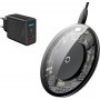 DrPhone QLA2 - Universele Draadloos Oplader - 9V 15W Snellader - Fast Charge met LED Lichten - Wireless Opladen - Zwart