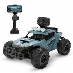 DrPhone RCXC1 – 1:16 RC-Auto Met Camera - 20 km/h – Buggy Met 2,4GHZ Controller & Mobiele App Besturing – Blauw