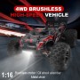 DrPhone RCX4 - RC 1:16 Auto 4WD – 55 km/h Bestuurbare Hyper Buggy – 4WD Buggy Met 2,4GHZ Controller – Rood