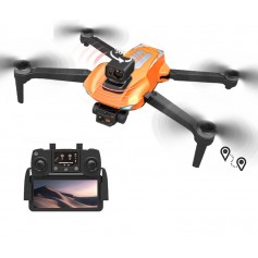 LUXWALLET Aerofly X Dodge - 30km/h - GPS Drone + OAS (Obstakels Vermijden) - 1200 Meter - 1-As Camera - EIS - Oranje
