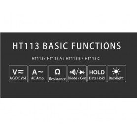 DrPhone SM2 Digitale Multimeter - Digitale display & Achtergrondverlichting – AC/DC 600V - Zwart