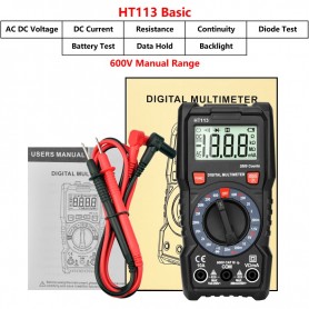 DrPhone SM2 Digitale Multimeter - Digitale display & Achtergrondverlichting – AC/DC 600V - Zwart