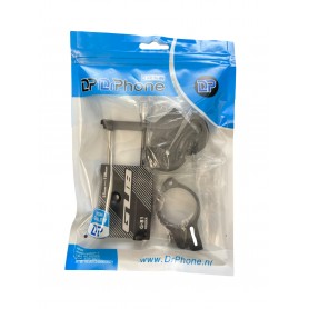 DrPhone Fiets/Motor houder/Moto G Series - Aluminium - Verstelbare Mobiele Telefoonhouder - Stevige bevestiging - Zwart
