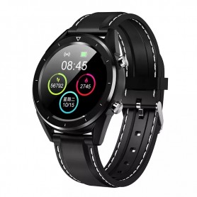 DrPhone DTX Max - Smartwatch 1.54 Inch AMOLED 240x240 – Siliconen Band - Horloge Belfunctie – Zwart
