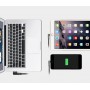 DrPhone D9 Lightning Dubbele 90° Haakse Nylon Gevlochten 2.4A kabel – 1 Meter -Datasynchronisatie & Snel opladen – Zwart