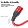 DrPhone USLION 2 Meter - Magnetische Gevlochten 3A Lightning Kabel - Oplaadkabel - Qualcomm 3.0 – Data + Oplaad - Zwart