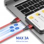 DrPhone USLION 2 Meter - Magnetische Gevlochten 3A Lightning Kabel - Oplaadkabel - Qualcomm 3.0 – Data + Oplaad - Zwart