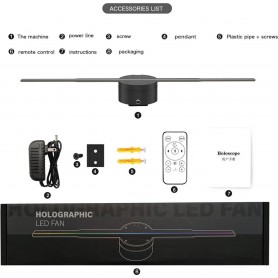 DrPhone HOLOX1 – 3D WiFi Hologram Projector – Hologram Met Online Bediening – Gemakkelijk Te Instaleren - Zwart