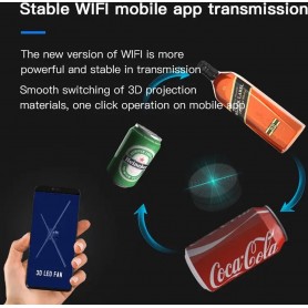DrPhone HOLOX1 – 3D WiFi Hologram Projector – Hologram Met Online Bediening – Gemakkelijk Te Instaleren - Zwart
