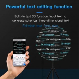 DrPhone HOLOX1 – 3D WiFi Hologram Projector – Hologram Met Online Bediening – Gemakkelijk Te Instaleren - Zwart