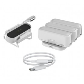DrPhone Hibloks1 – 3 Magnetische Powerbanks Voor de VR Bril – Snel Ladende Batterijen – Geschikt Voor De Pico 4 - Wit