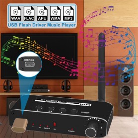 DrrPhone DAAC4 192kHz DAC Digitaal naar Analoog Converter met Bluetooth V5.0 – USB - SPDIF naar stereo L/R en 3,5 mm