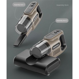 DrPhone MiteMaster Pro – 2 In 1 Draadloze Mijtstofzuiger – 8000 PRM – 14000 PA Zuigkracht – HEPA Filter – Wit/Grijs