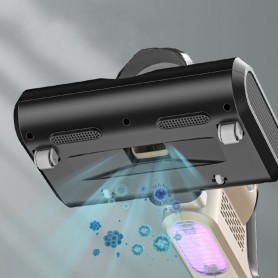 DrPhone MiteMaster Pro – 2 In 1 Draadloze Mijtstofzuiger – 8000 PRM – 14000 PA Zuigkracht – HEPA Filter – Wit/Grijs