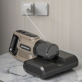 DrPhone MiteMaster Pro – 2 In 1 Draadloze Mijtstofzuiger – 8000 PRM – 14000 PA Zuigkracht – HEPA Filter – Wit/Grijs