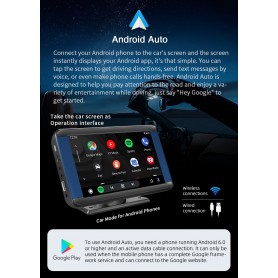 DrPhone  CarPlayStream ProTouch - MP5 Speler - Mirrorlink - CarPlay IOS / Android Auto - Bluetooth FM - Micro SD / USB / USB-C