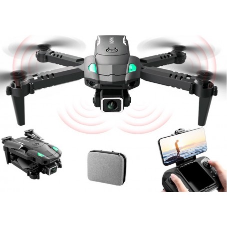 LUXWALLET AeroGlide Ultra - Drone Met Driezijdige Obstakel Ontwijking - Twee Camera’s - Richtingspunt Vluchtmodus – Zwart LUXWALLET AeroGlide Ultra - Drone Met Driezijdige Obstakel Ontwijking - Twee Camera’s - Richtingspunt Vluchtmodus – Zwart