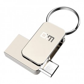 LUXWALLET PD20 Mini USB Stick USB 2.0/ Micro USB - OTG - Flash Drive – Geheugen –360 Graden Rotatieontwerp – 128GB - Zilver