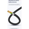 DrPhone D11 USB C naar lightning -PD 30W – Dubbele Haaks 90 Graden - Nylon Gevlochten Kabel & Data – 0,5M