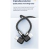 DrPhone D11 USB C naar lightning -PD 30W – Dubbele Haaks 90 Graden - Nylon Gevlochten Kabel & Data – 0,5M