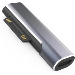 DrPhone SPA5 Surface Connector naar USB-C-oplaadadapter- PD Snel Opladen – Ondersteuning tot 102W – Magnetische Power Adapter
