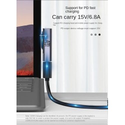 DrPhone SPA5 Surface Connector naar USB-C-oplaadadapter- PD Snel Opladen – Ondersteuning tot 102W – Magnetische Power Adapter