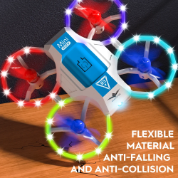 LUXWALLET SkySparky – Mini Beginners Drone – 2.4GHz Drone – Mini Quadcopter Drone – Met Verlichting – Voicecontrol – Wit
