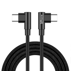 DrPhone ProCharge 60W – 0.25M PD60W USB-C Naar USB-C Kabel - Lader en Datatransmissie – Nylon Kabel – Snellader