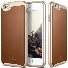 Caseology® Envoy Series iPhone 6S / 6 Plus Leather Brown + iPhone 6S / 6 Plus Screenprotector